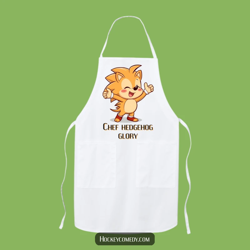 Funny Hedgehog Victory Apron: Kitchen Dance, Gift for Chefs