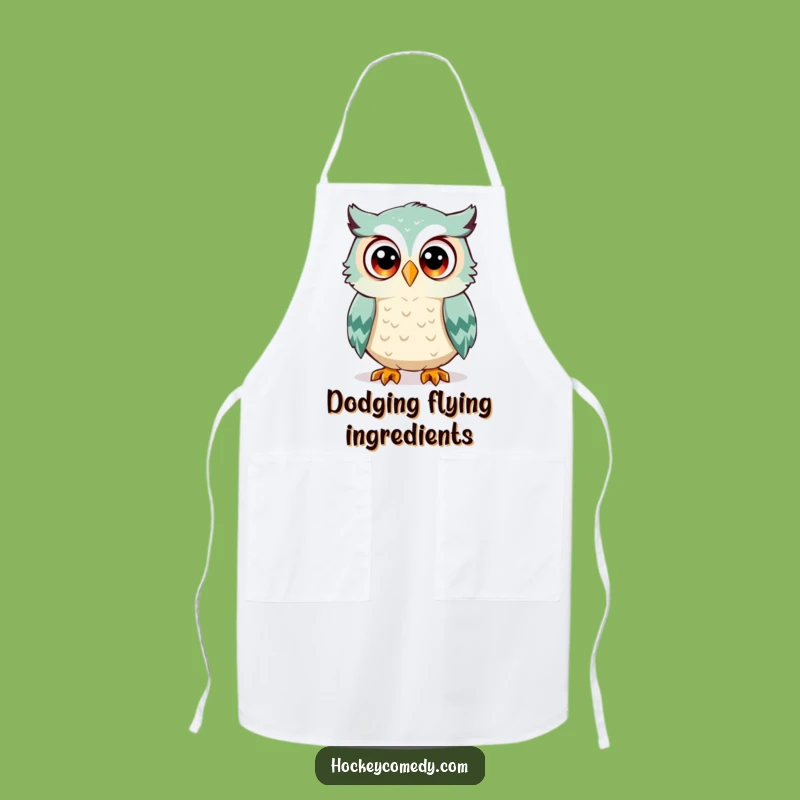 Funny Owl Kitchen Apron - Hilarious Hockey Surprise Chef Accessory Gift