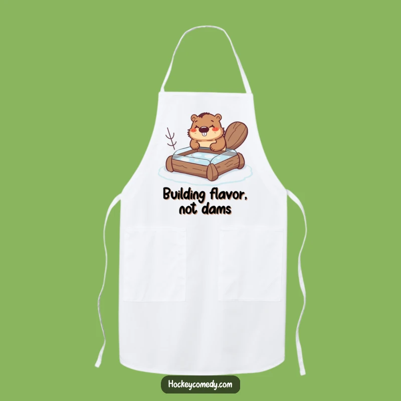 Funny Beaver Kitchen Apron - Hilarious DIY Chef Accessory Gift