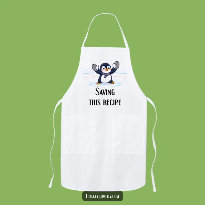 Funny Penguin Goalie Apron: Exaggerated Save Kitchen Fun, Great Chef Gift