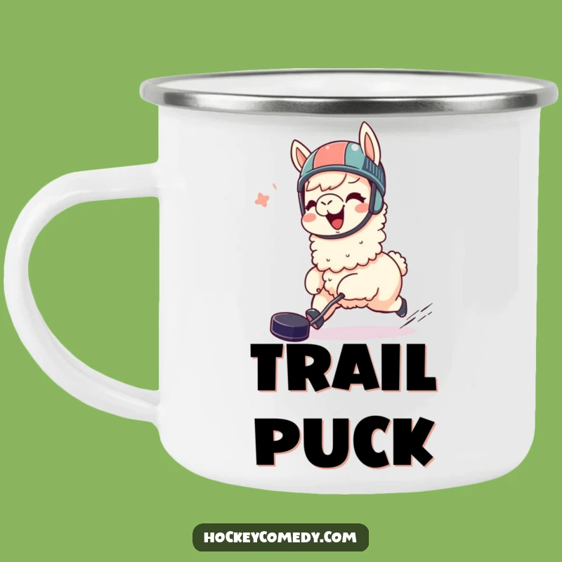 Funny Llama Hockey Camping Mug - Durable Giggling Cup, Outdoor Gift!