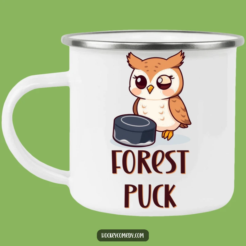 Funny Owl Hockey Camping Mug - Outdoor Sports Fan Gift