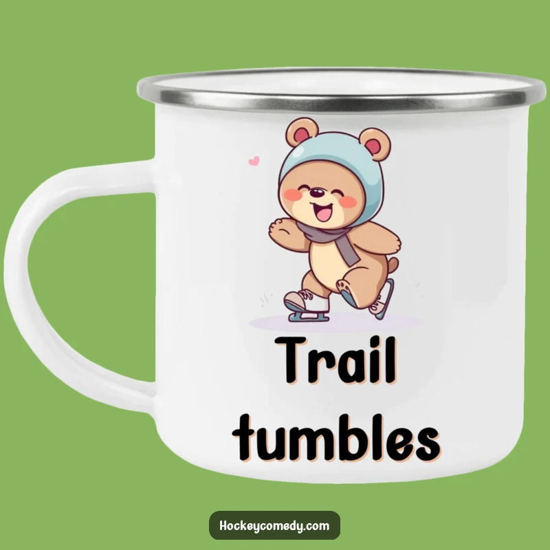 Funny Bear Skater Camping Mug: Giggles for Outdoor Adventures