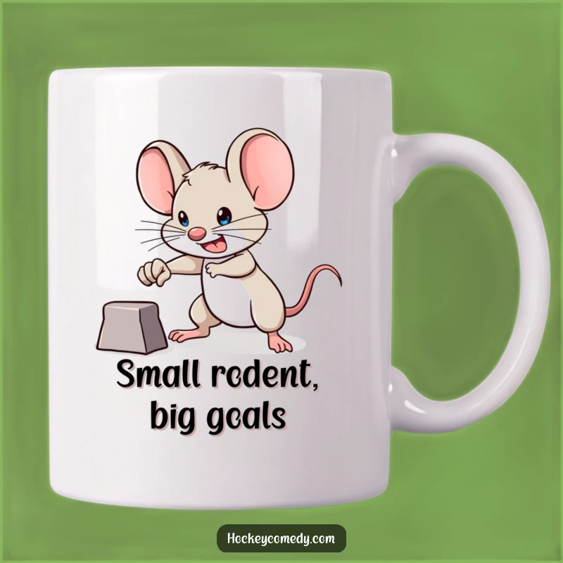 Funny Brave Mouse Goal Getter Mug - Perfect Determined Gift for Him Her!