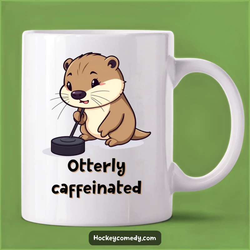 Funny Otter Hockey Mug: Silly Dribbler for Your Perfect Coffee Gift!