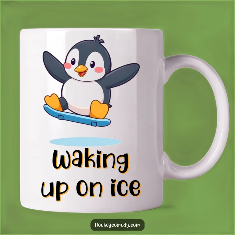 Funny Penguin Skater Mug: Cool Moves for Your Morning Brew - A Perfect Funny Gift