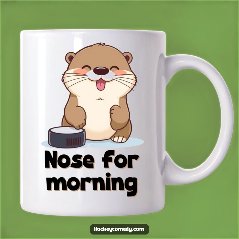 Funny Otter Hockey Mug - Cheerful Puck Catcher, Gift