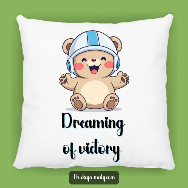 Funny Bear Goal Pillow: Soft Cushion, Winning Character, Ideal Comfy Gift