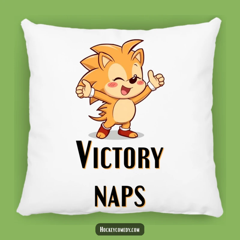Funny Hedgehog Victory Pillow: Cozy Dance, Cute Gift for Winners
