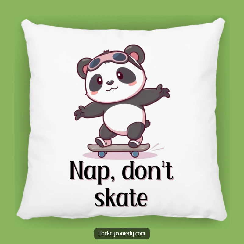 Funny Panda Skate Pillow - Cozy Beginner Comfort, Gift