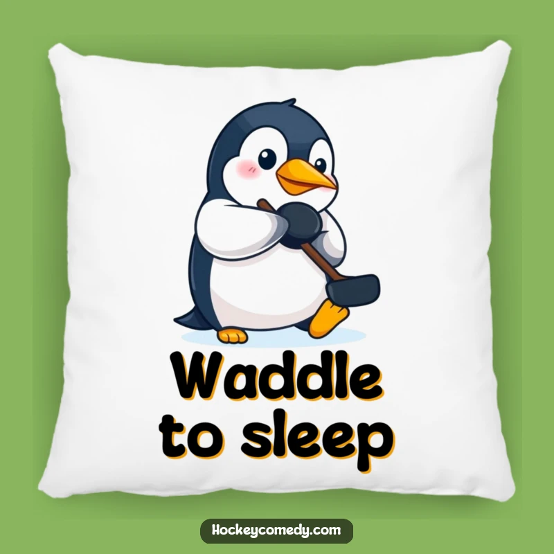 Funny Penguin Hockey Pillow: Cozy Beak Player Accent, Perfect Funny Home Gift