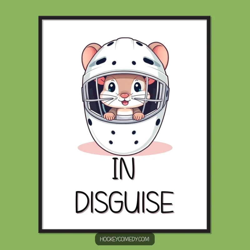 Funny Mouse Goalie Digital Art: Instant Hockey Mystery Decor