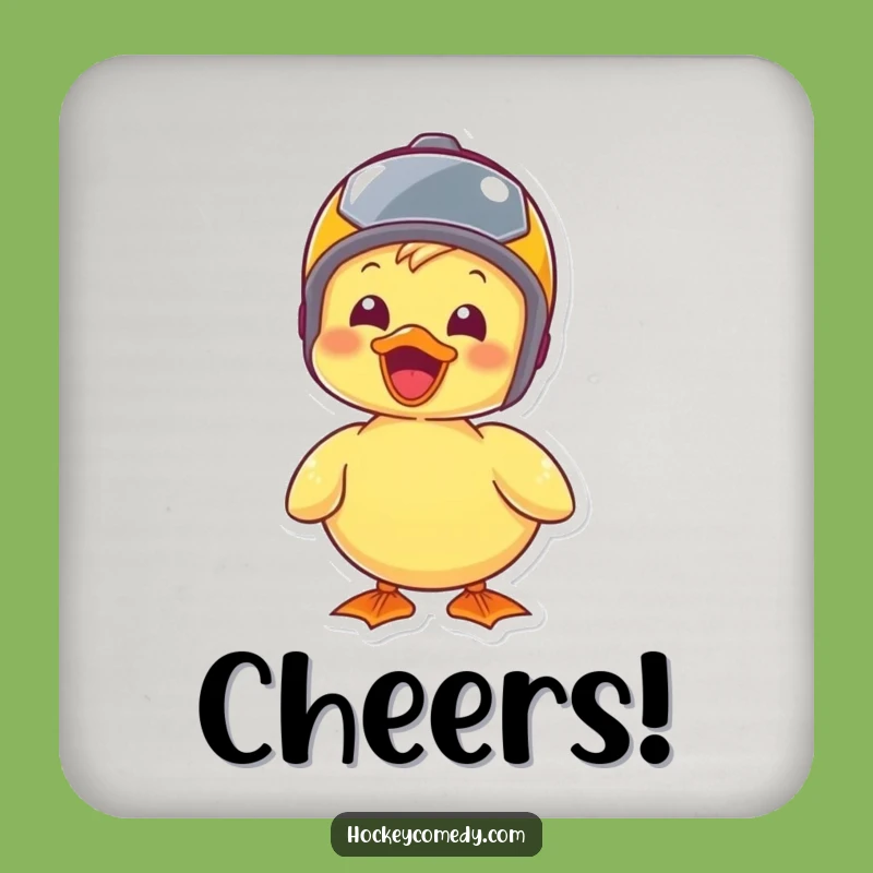 Funny Duck Helmet Coaster: Protect Surfaces with Joyful Adventure