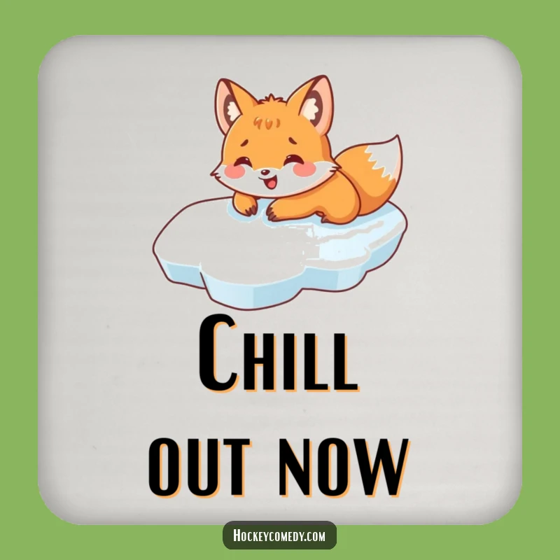 Funny Fox Belly Slide Coaster Set - Protect Surfaces with Winter Fun