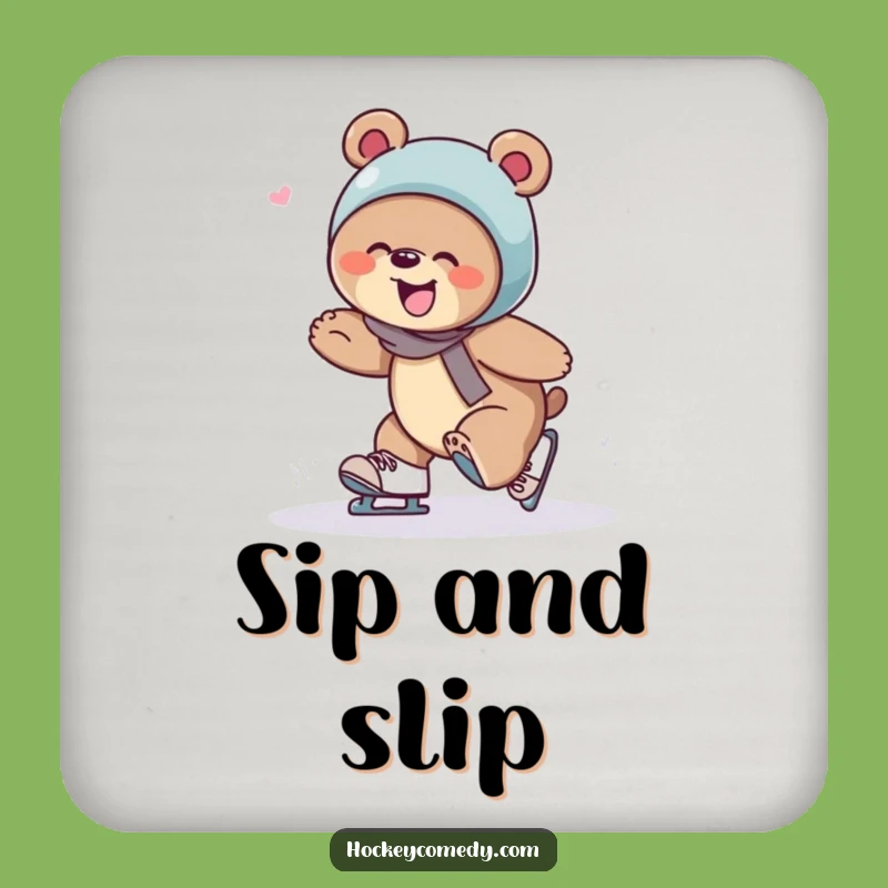 Funny Bear Skater Coaster: Protect Surfaces with Giggling Fun