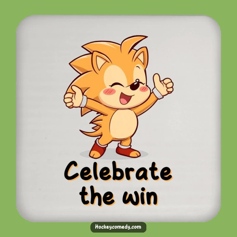 Funny Hedgehog Victory Coaster: Dance Protection, Cute Gift
