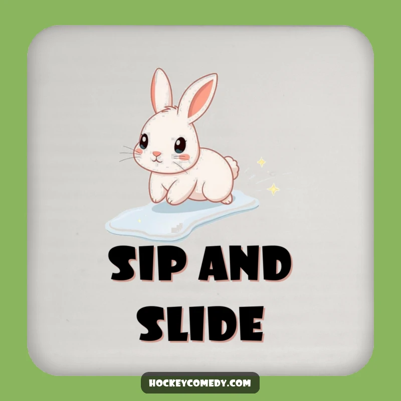 Funny Rabbit Ice Coaster: Sparkly Slide Protection, Cute Gift