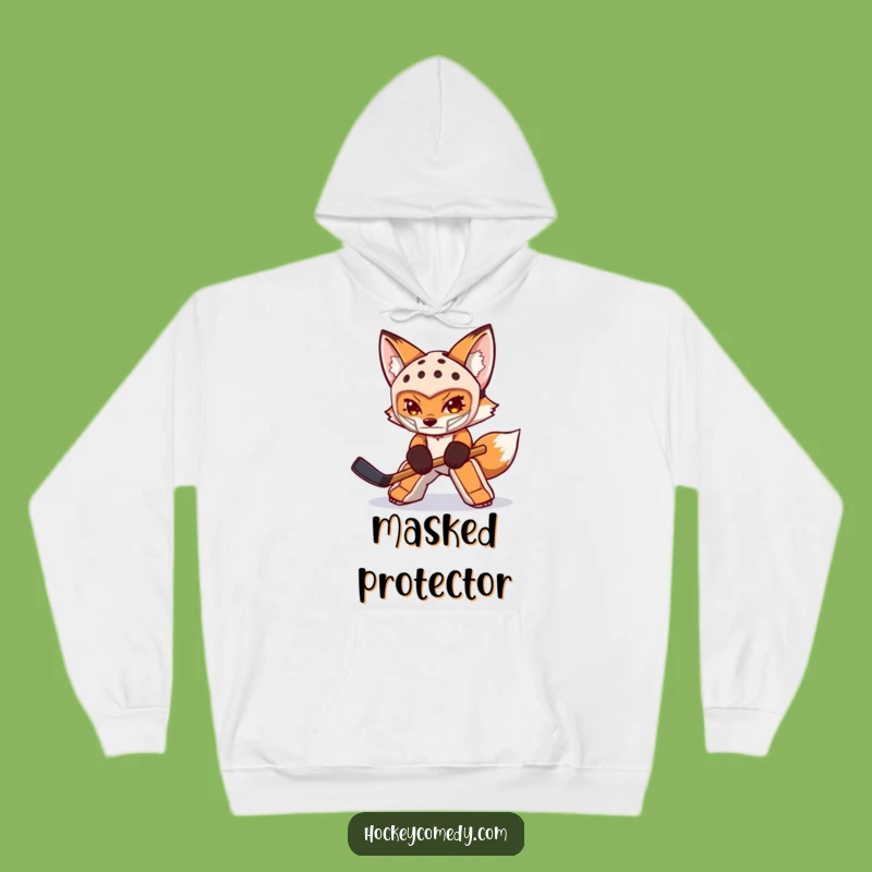 Cozy Funny Fox Goalie Hoodie: Stay Warm While Defending Your Zone