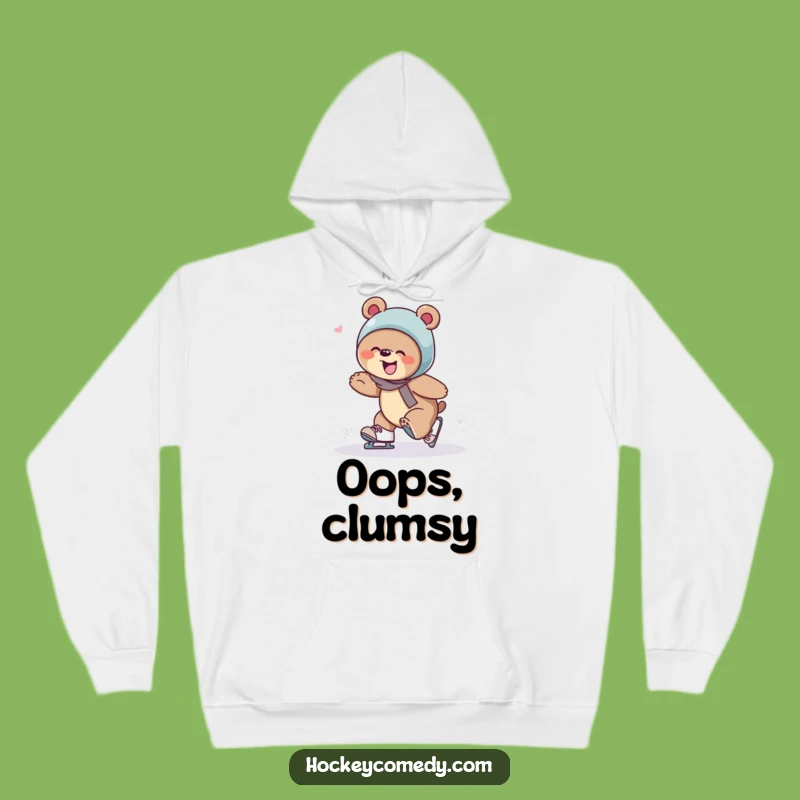 Funny Bear Skater Hoodie: Cozy Up with Giggling Winter Fun