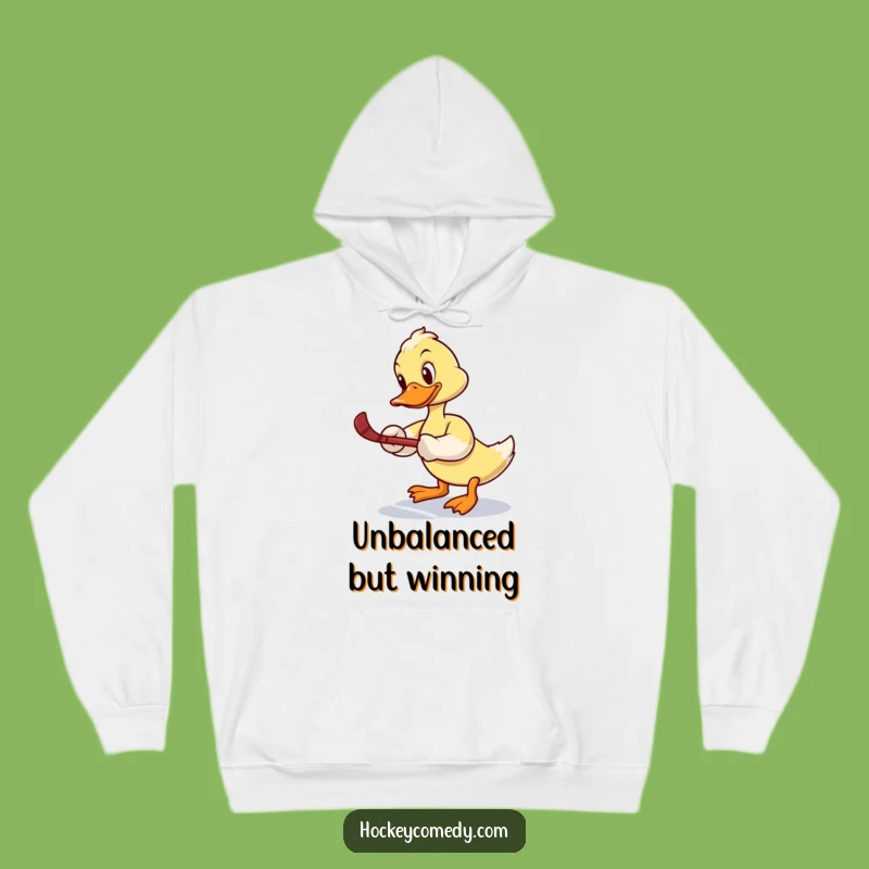 Funny Duck Hockey Hoodie: Stay Warm with this Determined Waterfowl's Slap Shot