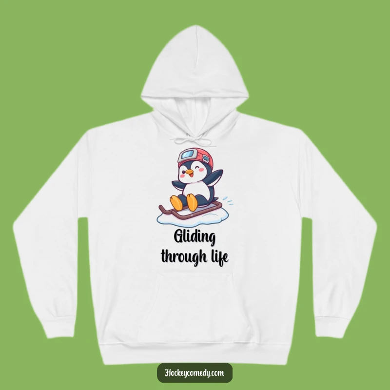 Funny Penguin Hockey Helmet Hoodie - Stay Cozy & Cool!