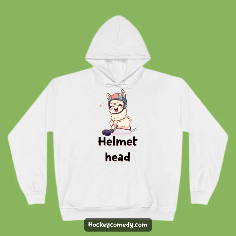 Funny Llama Hockey Hoodie - Cozy Giggling Puck Chaser, Warm Gift!