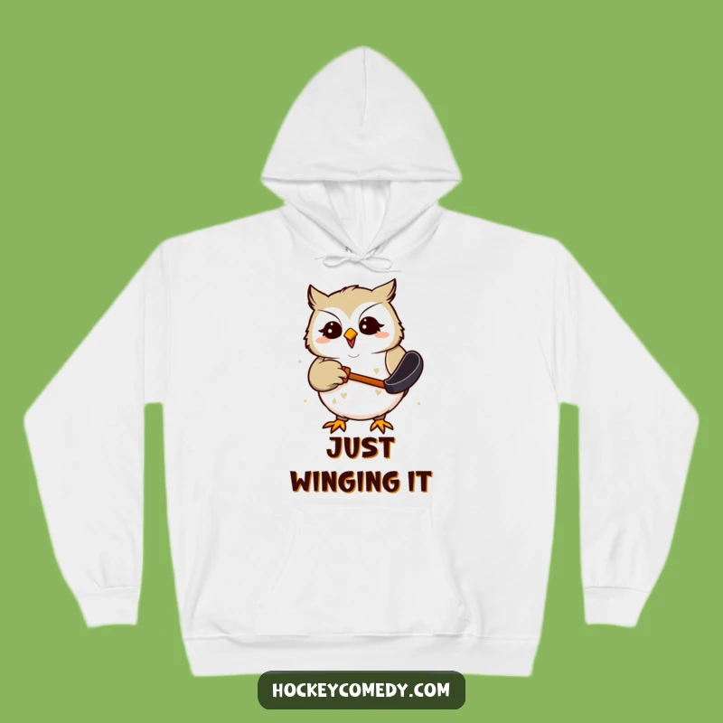 Funny Owl Hockey Hoodie: Stay Cozy with a Giggling Bird!