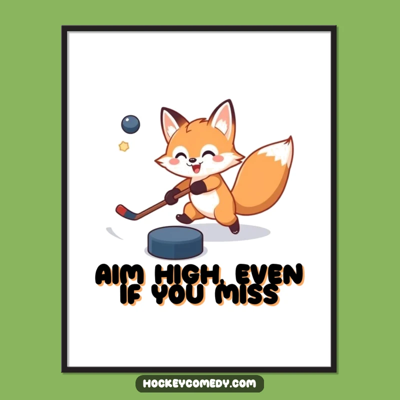 Funny Free Printable Wall Art: Fox's Slap Shot - Goofy Downloadable Decor!