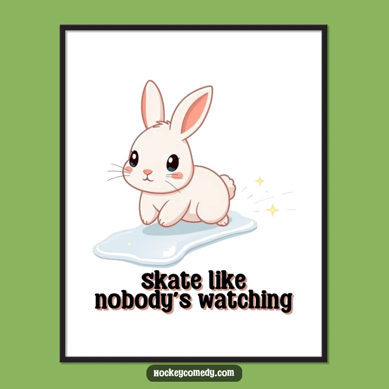 Funny Free Printable Sparkle Rabbit Wall Art - Whimsical Downloadable Decor