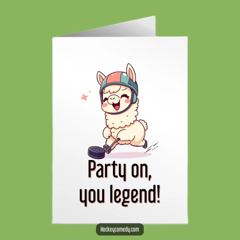 Funny Llama Birthday Card: Free Printable Helmeted Fun Downloadable Gift