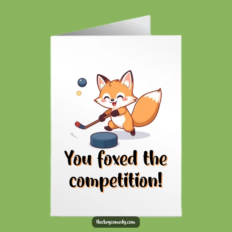 Free Printable Congratulations Card: Fox's Near Miss - Funny Downloadable Gift!