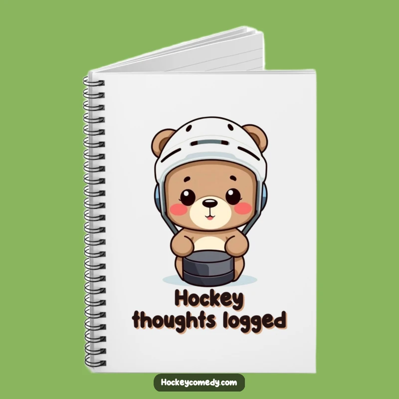 Funny Hockey Bear Notebook - Sports Blooper Diary, Humorous Gift