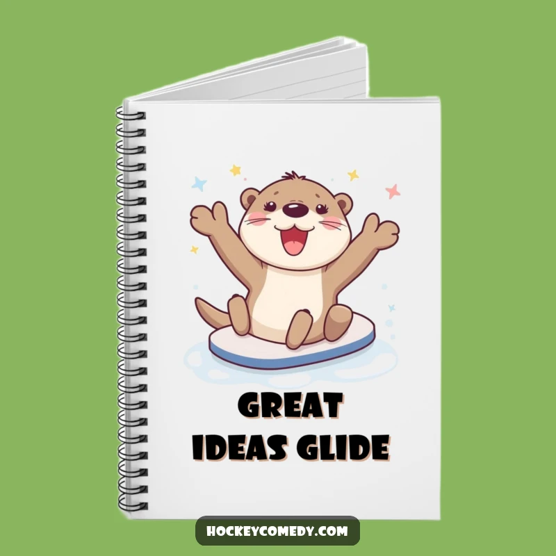 Funny Otter Slide Notebook - Joyful Journal for Happy Thoughts Gift