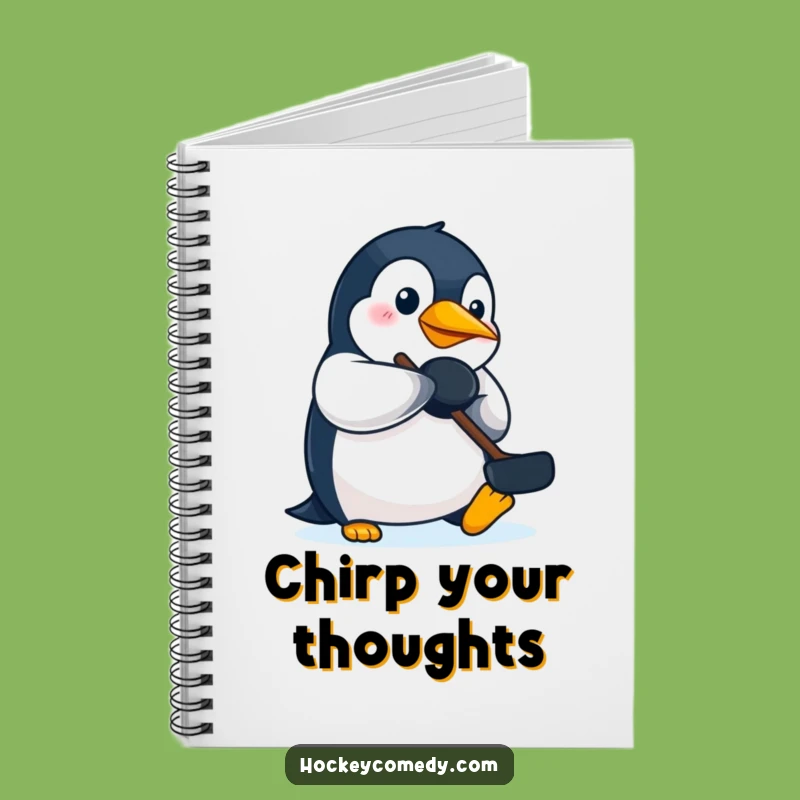 Funny Penguin Hockey Notebook: Determined Journaling, Perfect Funny Gift for Notes