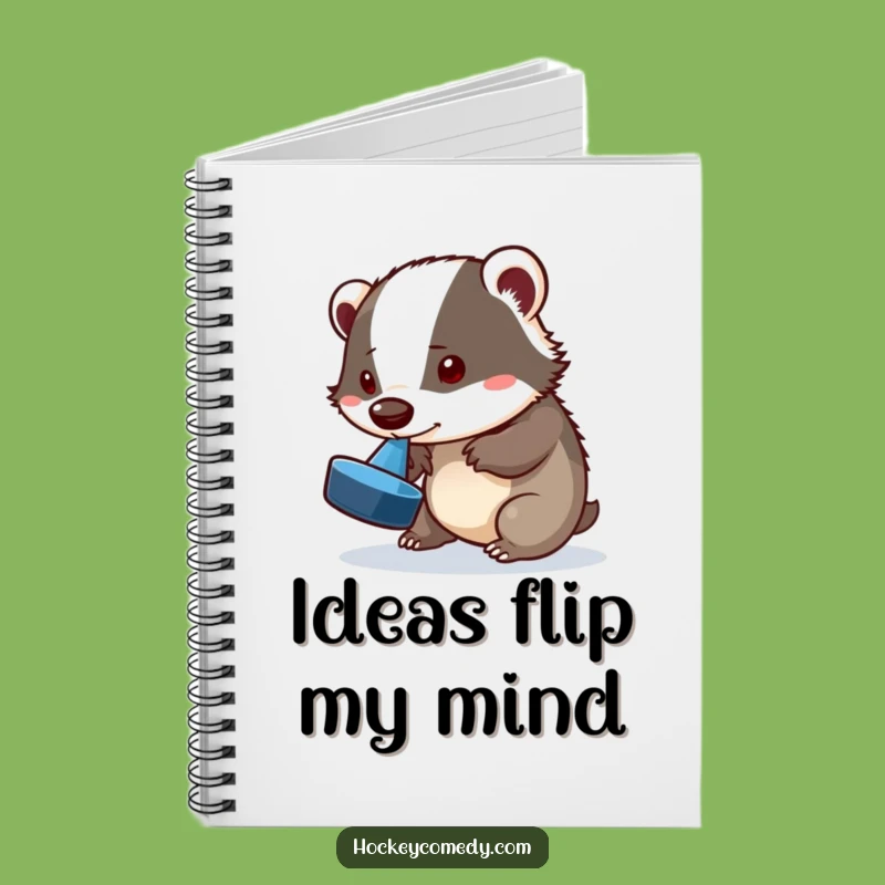 Funny Badger Notebook - Hilarious Journal for Puck Tricks & Notes