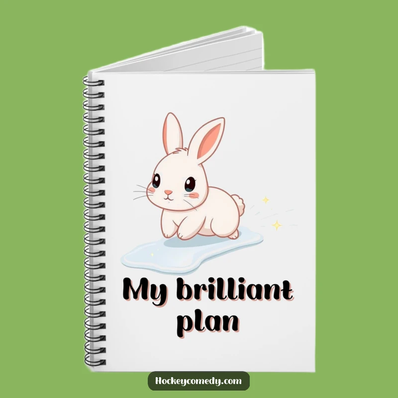 Funny Rabbit Ice Notebook: Sparkly Thoughts, Cute Gift for Writers