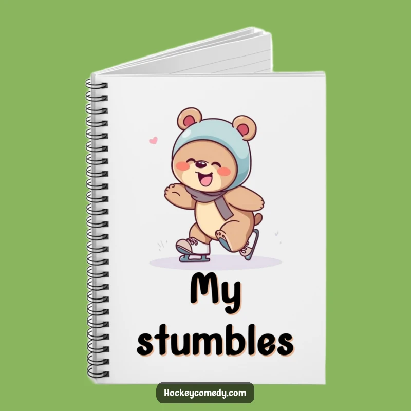Funny Bear Skater Notebook: Jot Down Laughs with Clumsy Notes