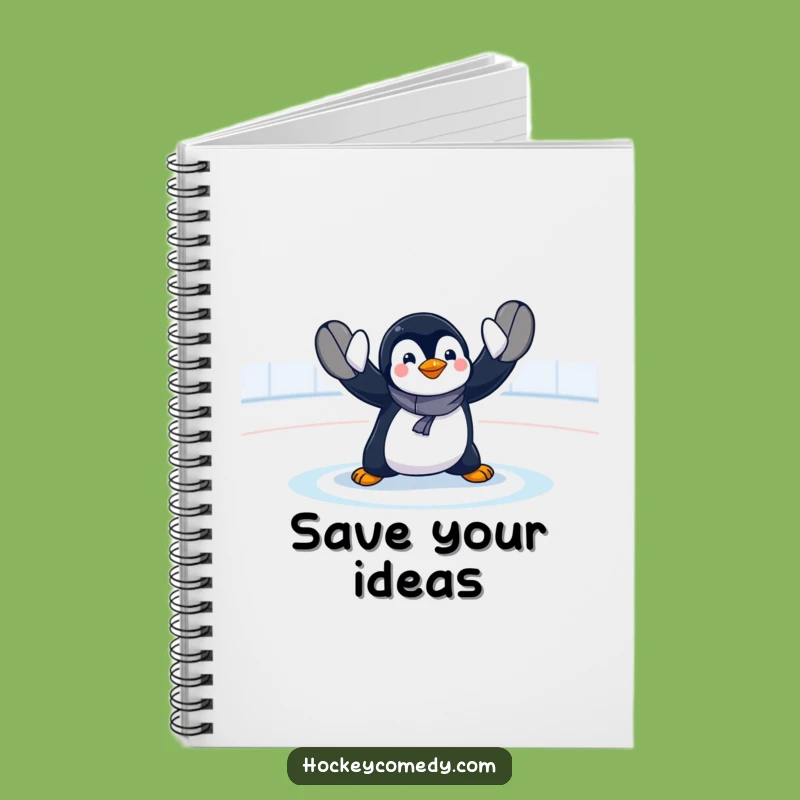 Funny Penguin Goalie Notebook: Exaggerated Save Journal, Perfect for Hockey Notes