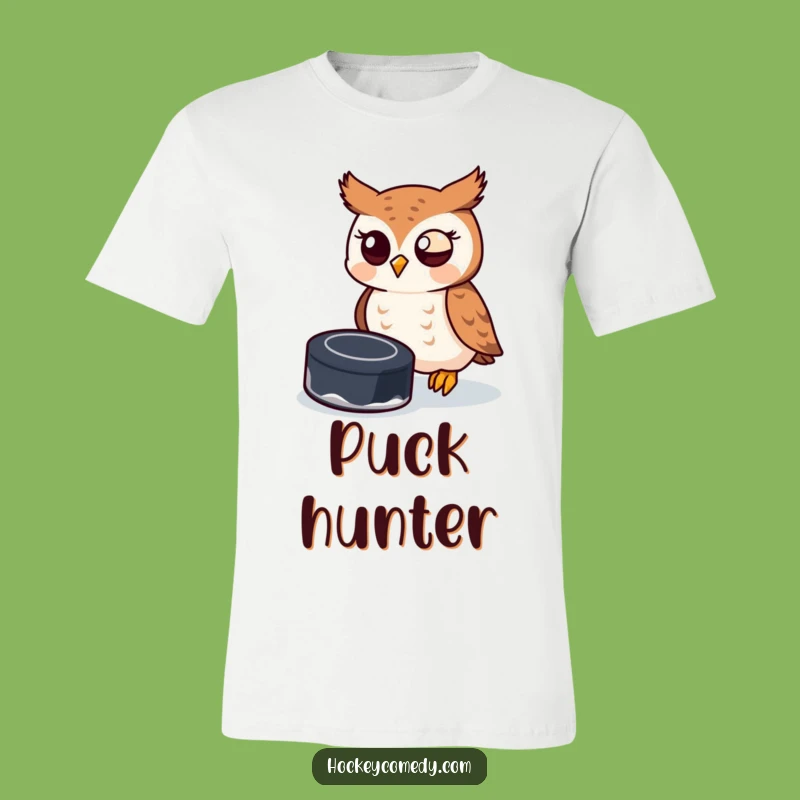 Funny Owl Hockey T-Shirt - Goalie Bird Tee Gift