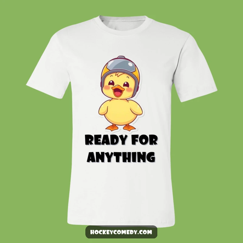Funny Duck Helmet T-Shirt: Wear Your Joyful Adventure with Pride
