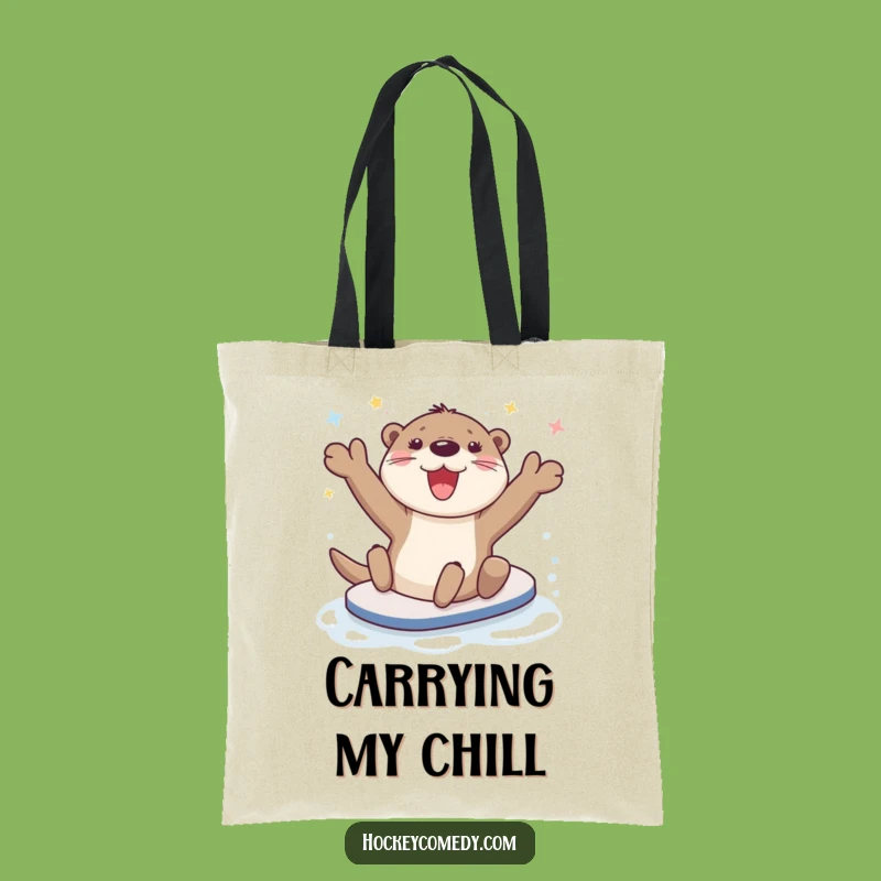 Funny Otter Slide Tote Bag - Carry Your Joyful Vibes Gift