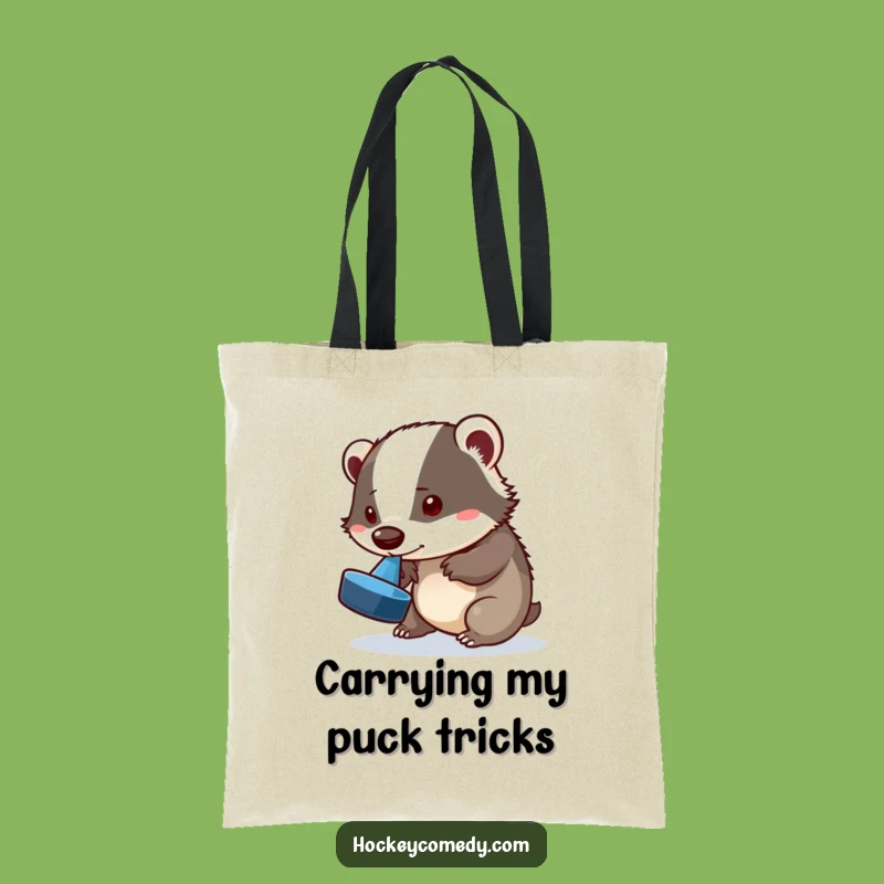 Funny Badger Tote Bag - Carry Your Tricks with this Hockey Accessory